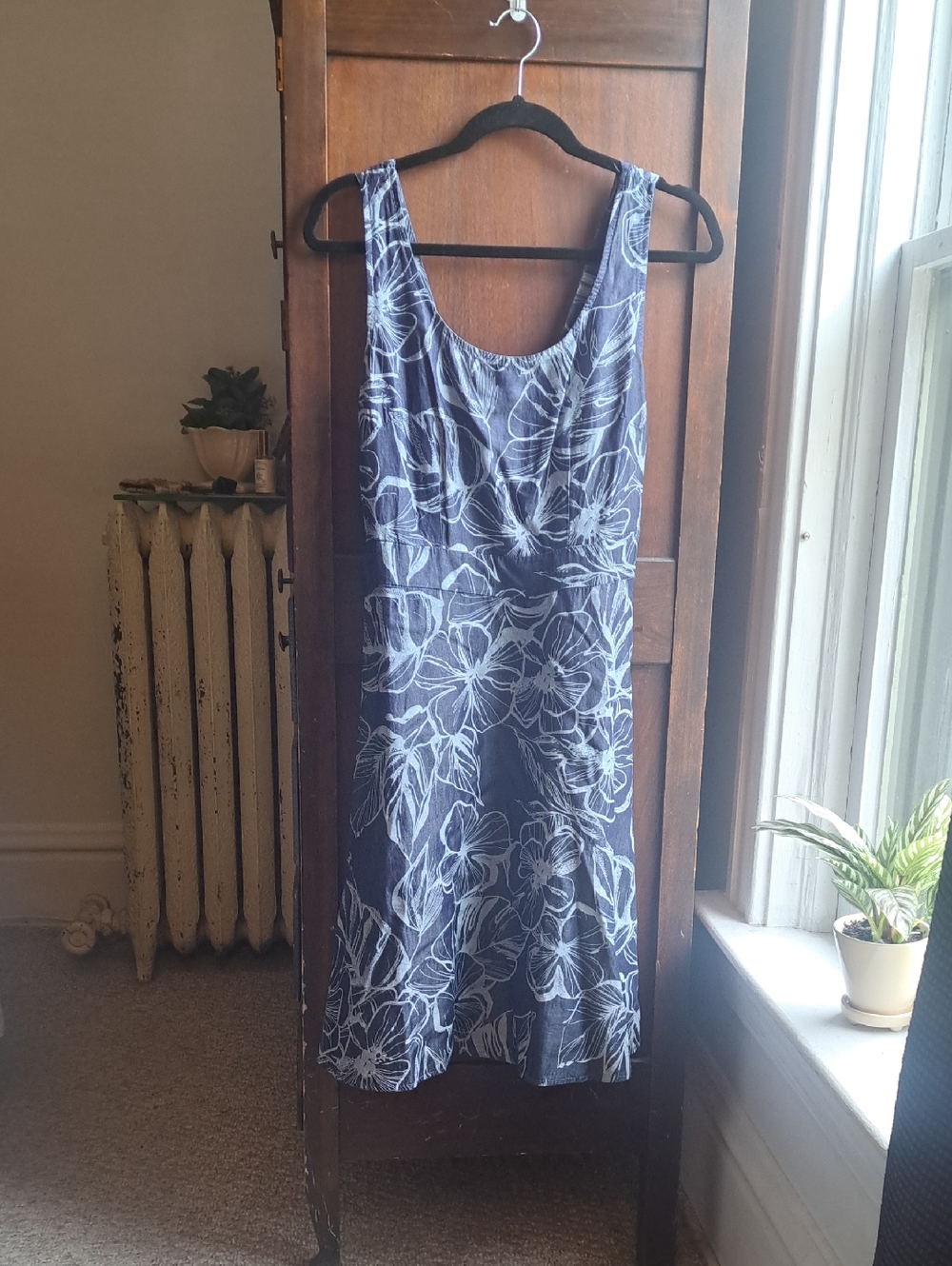 La Piccola Creativa Woman's Size M Made In Italy Midnight Blue Sleeveless Dress